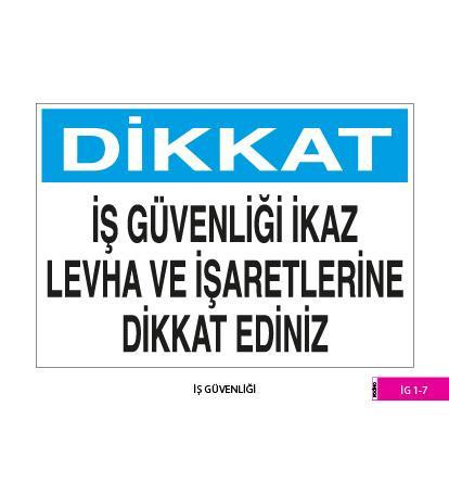 İş Güvenliği / Kod: İG 1-6