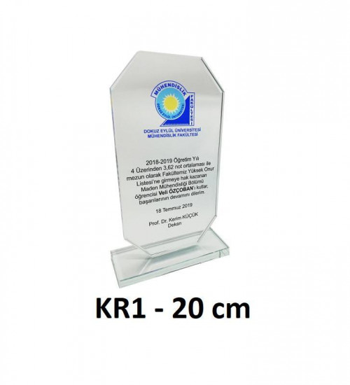 Kutulu Kristal Plaket