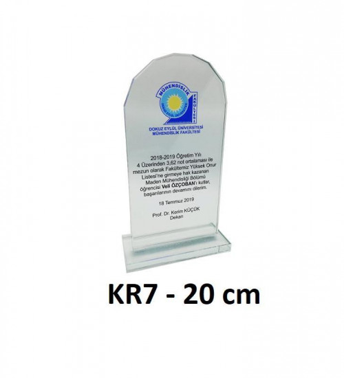 Kutulu Kristal Plaket