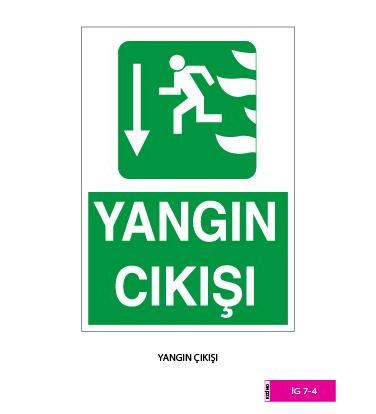 Yangın Çıkışı / Aşağı Yön / Kod: İG 7-4